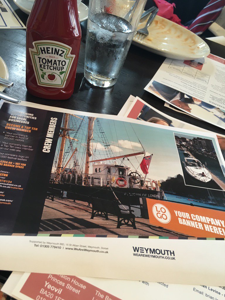PopcornJulie's tweet photo. Opportunity to have business logo and banner on #Weymouth harbour at @WaterfestWey 3/4 Sept #splash @WeAreWeymouthUK https://t.co/jIRgnK0dmN
