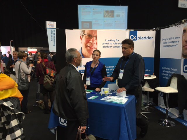 Cxbladder's tweet photo. Our team does what they do best, on Day 1 of #RotoruaGPCME. #bladdercancer #cxbladder #earlydetection https://t.co/LtkVl4fofF