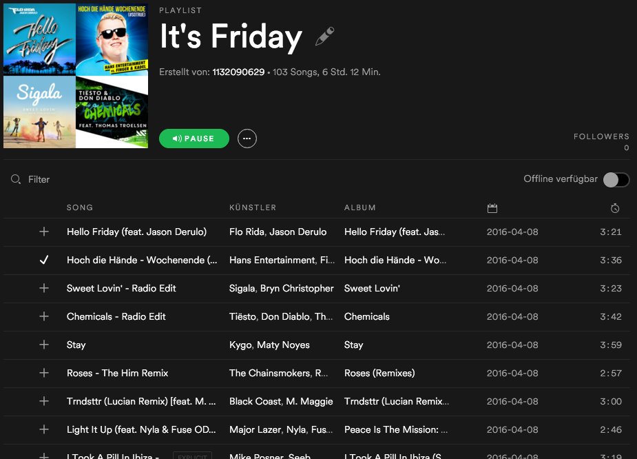 derFe1ix's tweet image. Endlich Wochenende: Hoch die Hände, Wochenende: open.spotify.com/user/113209062…