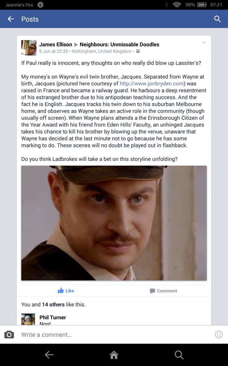 NeibsDoodles's tweet photo. Whodunnit? @JonBryden @dendale #FreePaul #WaymoreWayneCampaign @neighbours  @NeighboursTV (Smarts by James Ellison) https://t.co/D0YLgJbVYO