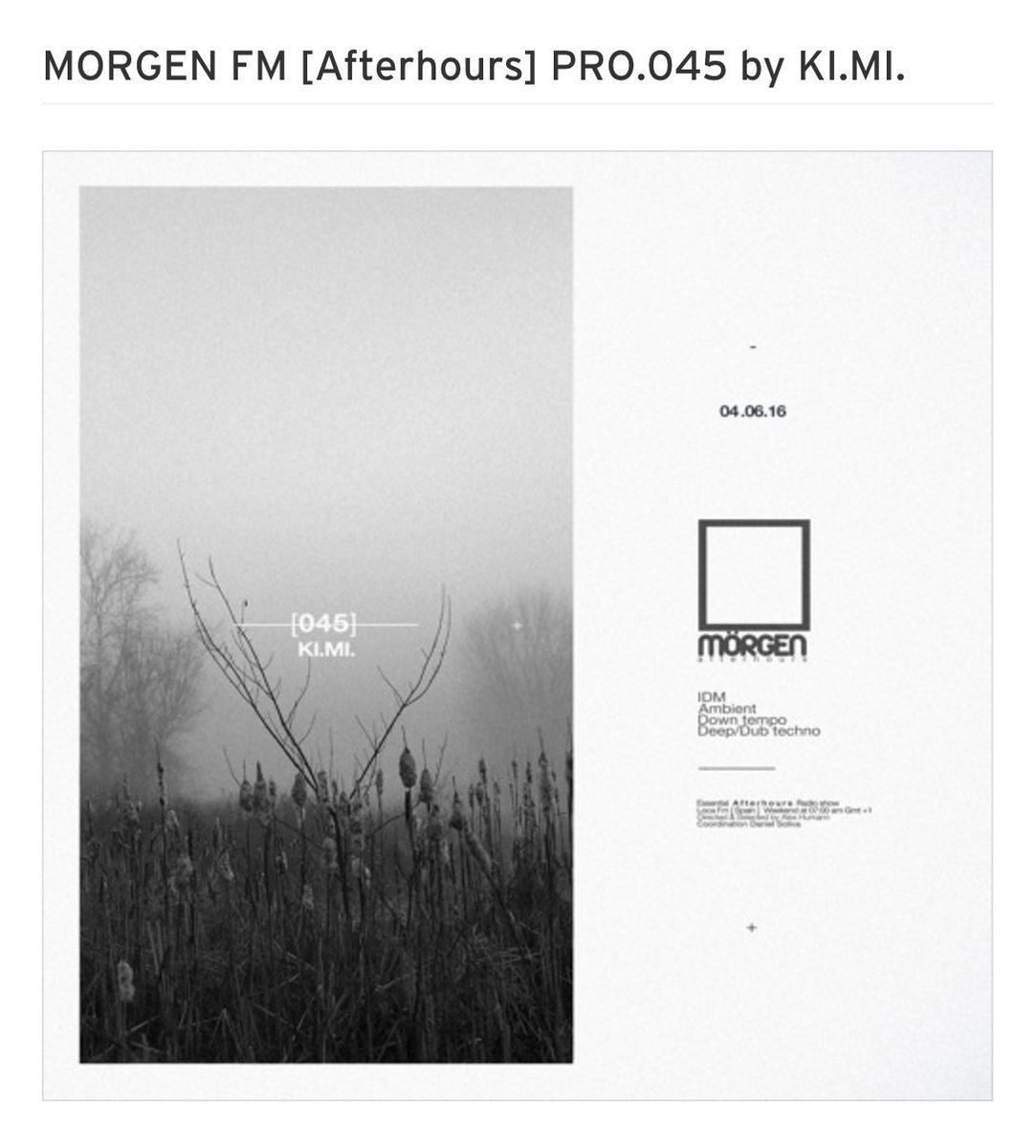 SUBVAULT's tweet photo. @kirillkimi - @morgen_fm [Afterhours] PRO.045

#Deep #Dub #TechHouse #DeepTechno #Techno 

https://t.co/M3yqKBOIwB https://t.co/Fmah1tcheK