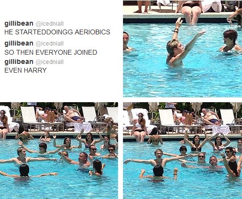 todays1dhistory's tweet photo. Today (June 14) in 2013 - Niall teaches water aerobics in Miami https://t.co/JSCtt6NHGl