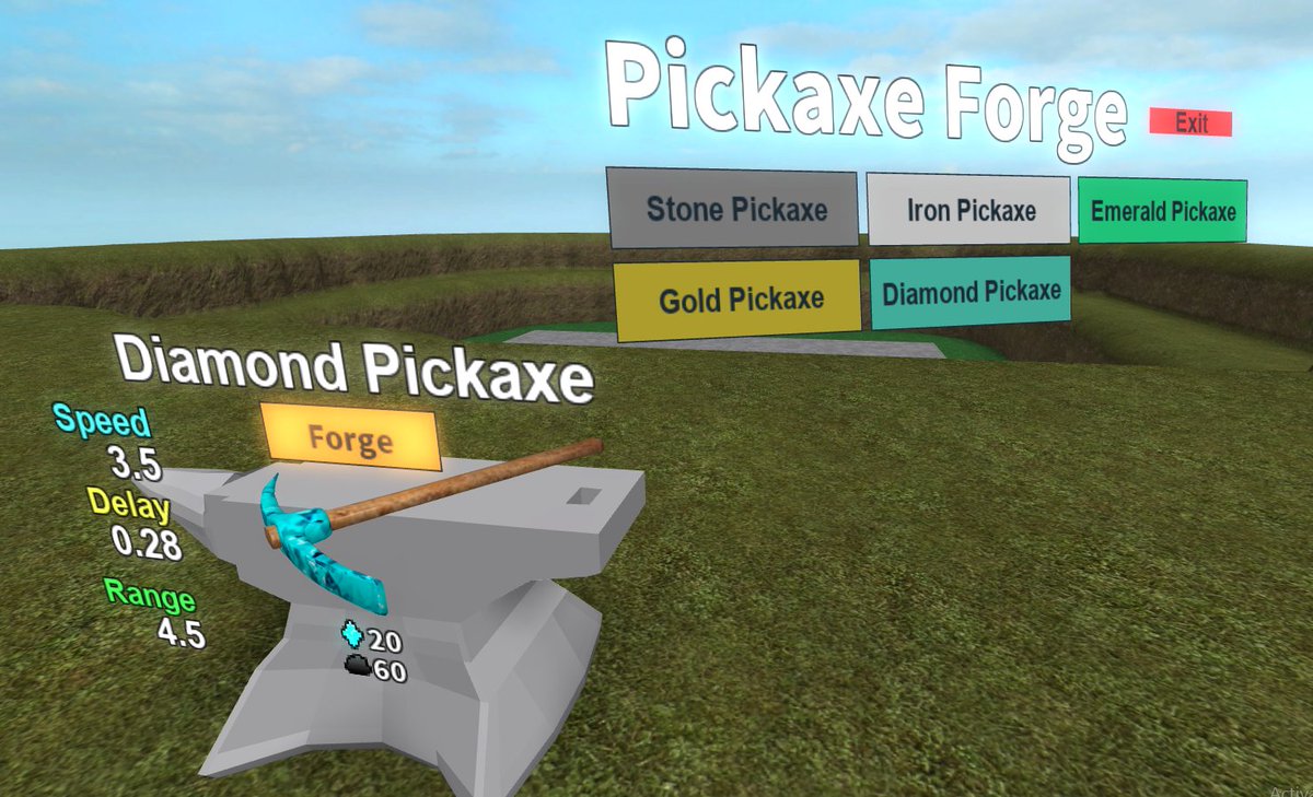 Twitter The Pickaxe Forge Is Here Get Yourself A Shiny New Pickaxe In Azure ...