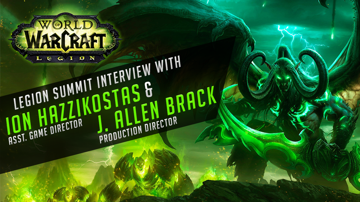 FinalBossTV's tweet photo. #LEGION Interview | @WatcherDev &amp; J. Allen Brack
►https://t.co/Eeq2tmzVDt
(@Slootbag - #LegionSummit #Warcraft #WoW) https://t.co/WsXOPPyIjw