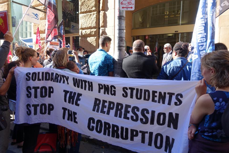 indirahkiaga's tweet photo. Australian's took to the streets of Sydney today, "Stop Shooting PNG Students". #PrayForPNG @revstephenleach #PNG https://t.co/zEfKqTdUO5