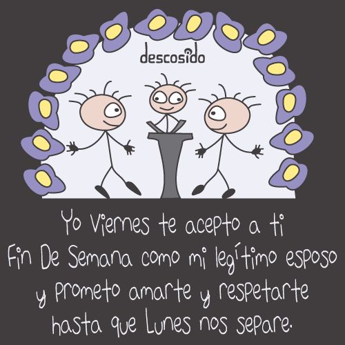 Delia on X: Bon dia. hoy mas que refrán vamos de bodorrio SI  ACEPTO Feliz Viernessssss!!!!!  / X