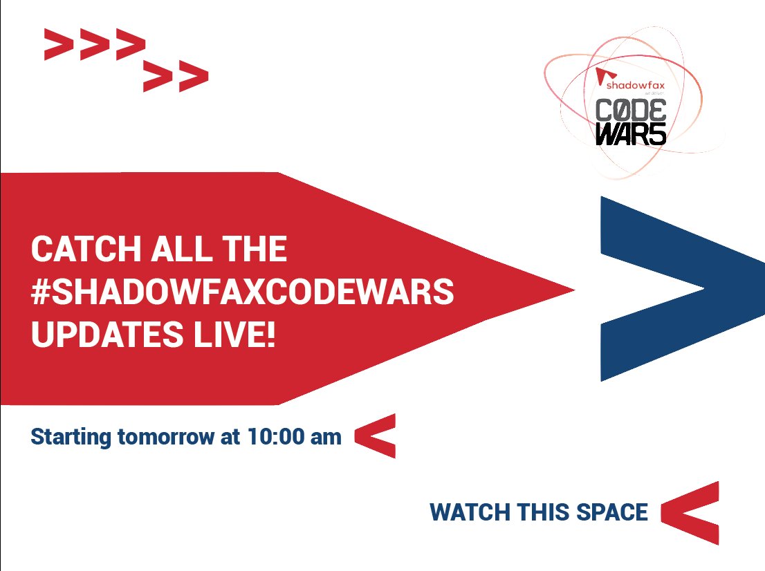 shadowfax_in's tweet image. We&apos;ll be coming to you live from #ShadowfaxCodeWars. Stay tuned!