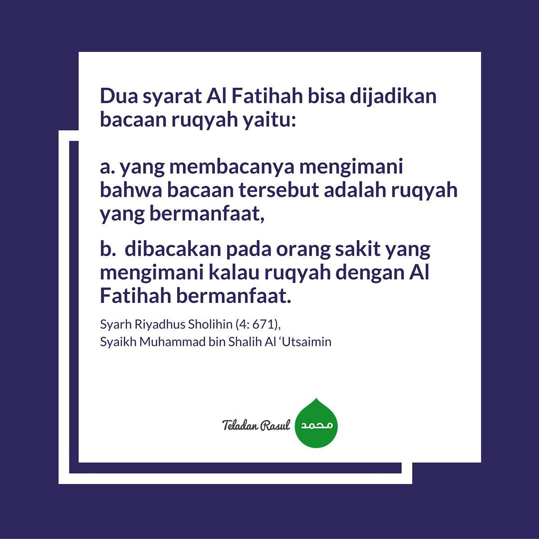 Teladan Rasul على تويتر Alasan Surat Al Fatihah Paling