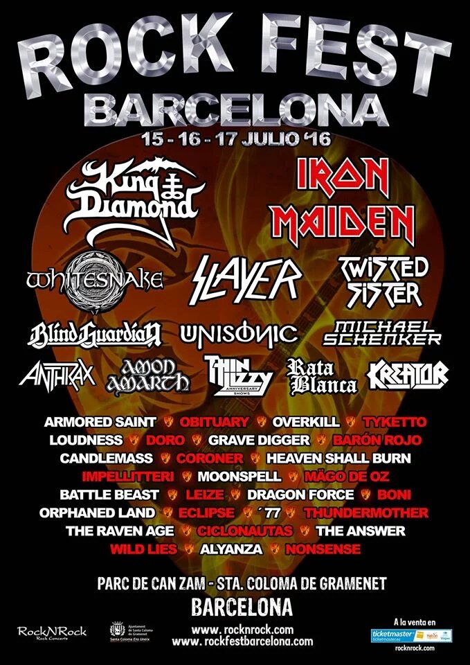 Les presentamos uno de los festivales más importantes del territorio español: #RockFestBarcelona en julio'16