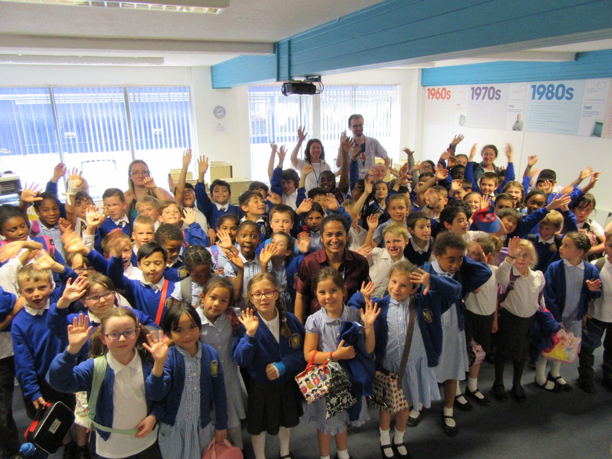 computermuseum's tweet image. You know it&apos;s a big school visit when they bring a double decker bus! Thanks to St Laurence Primary for a great day.