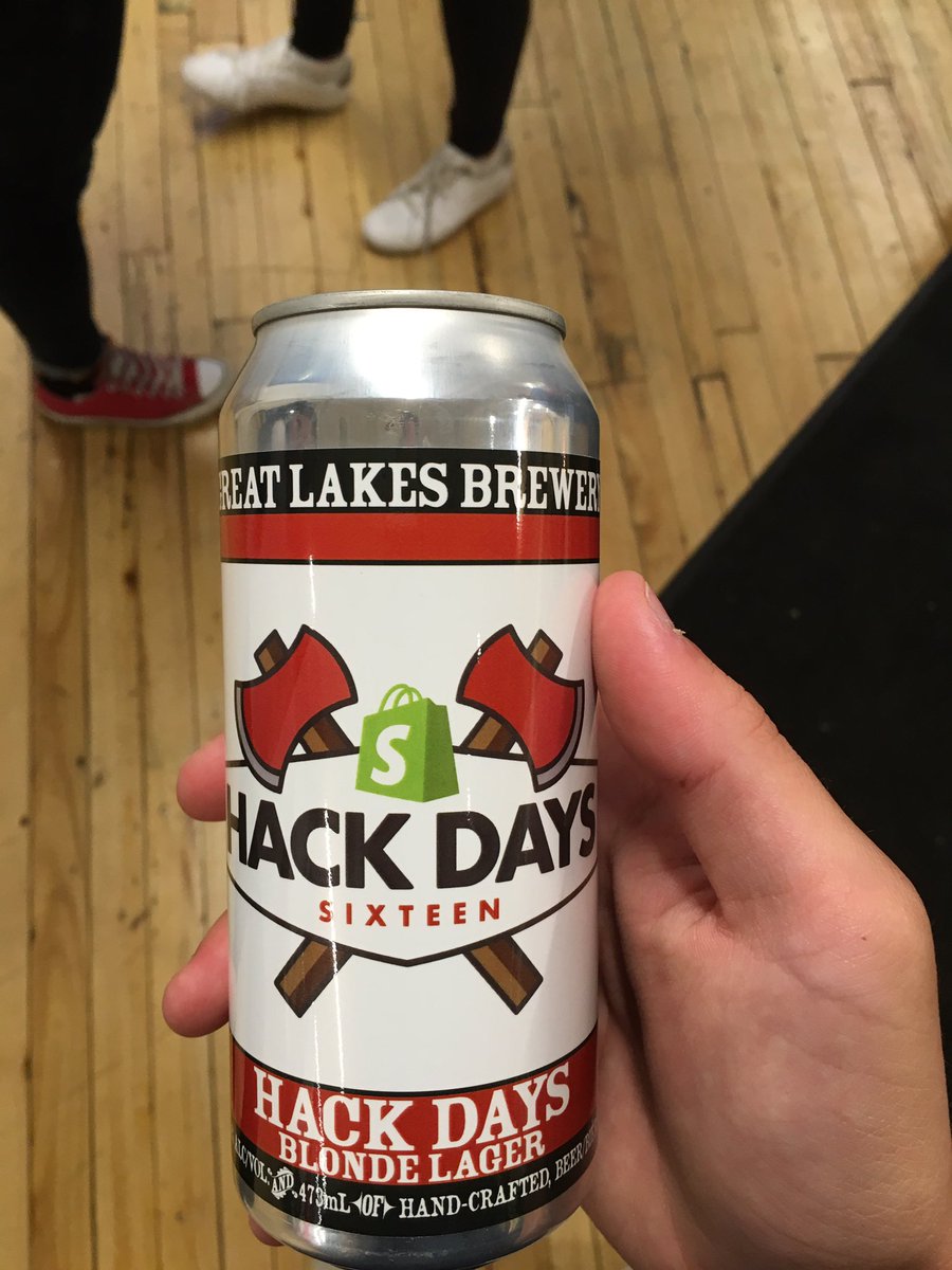 bytebrews's tweet image. All about this beer colab btw @GreatLakesBeer &amp;amp; @Shopify. Nothing goes together quite like Hacking and Hops.#TechTO