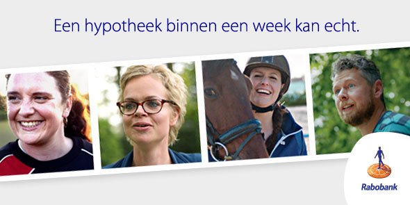 Dit zijn nog maar vier van de vele huizenkopers met wie we dat voor elkaar kregen! Meer info rabo.nl/84re9z1m