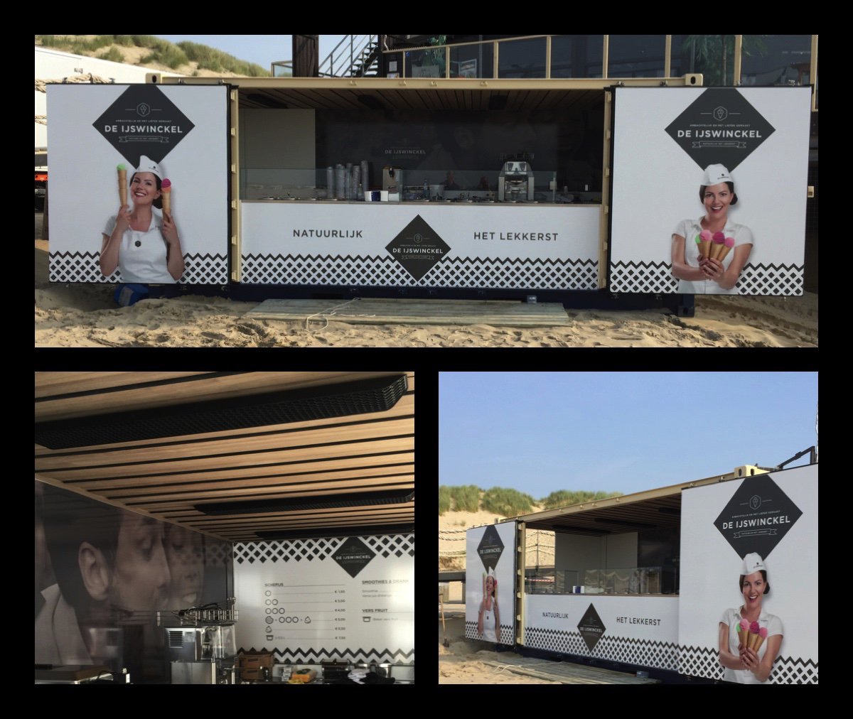 Mobiel verkooppunt De IJswinckel bij Perry’s Beachclub opgeleverd.