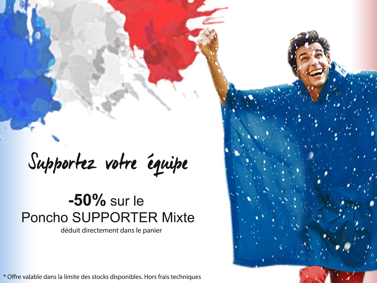 Top départ pour l' #EURO2016 !

-50% sur le poncho SUPPORTER à #personnaliser : mestenuesperso.fr/poncho-support…