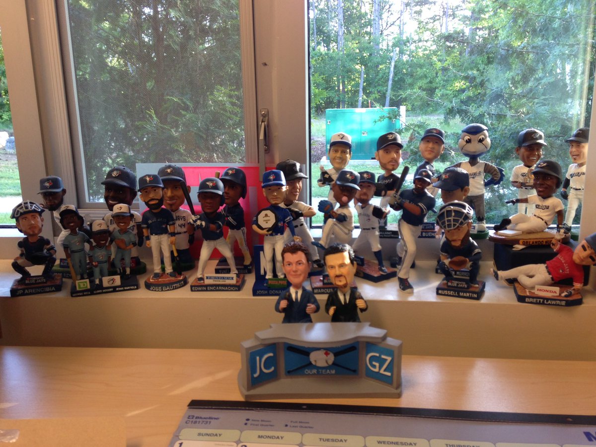newby1212's tweet photo. #BlueJays #doublebobblehead has arrived. This party has just gotten a little classier. @GreggZaun @SNETCampbell. https://t.co/Z991yqbf9g