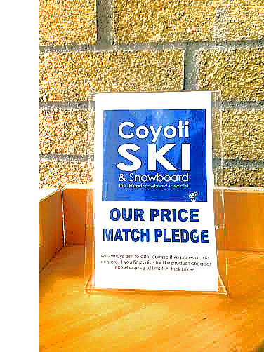 coyotiski's tweet photo. WE DON'T LOSE! If you can find a @coyotiski product cheaper elsewhere we'll match it https://t.co/1dp8sd7iNV #Sales https://t.co/c8NtXgzcU0