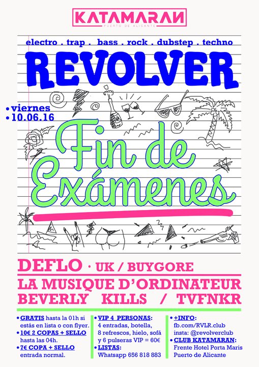 Exámenes Fuera !!!! Esta noche <a href="/RevolverClubAlc/">Revolver Club</a> 👊👊👊👊 Jaleo al máximo nivel 🙌