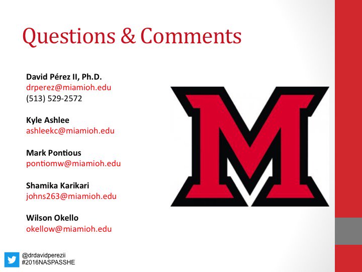 drdavidperezii's tweet image. Advancing #AntiDeficit initiatives for LI &amp;amp; FG students with @MiamiSAHEPhD students at #2016NASPASSHE @NASPAtweets