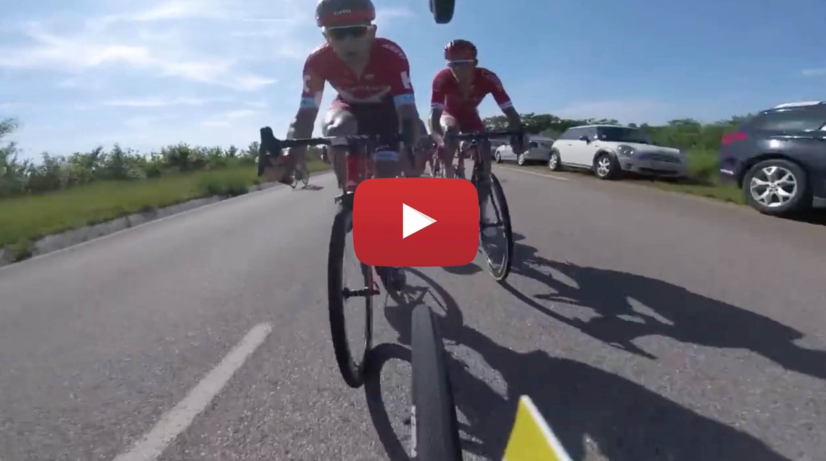 BiciLink's tweet photo. Impresionantes imágenes del Katusha lanzando el sprint de la 1º etapa de @dauphine
Play ▶ https://t.co/dgFV8N0Ko3 https://t.co/6SueqIBmfi