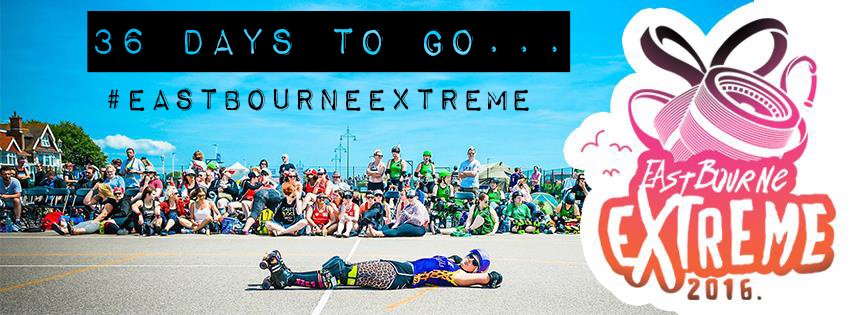 #eastbourneextreme just 36 days to go! Time to buy the sun cream #wellERD #eastbournerollerderby #wearerollerderby