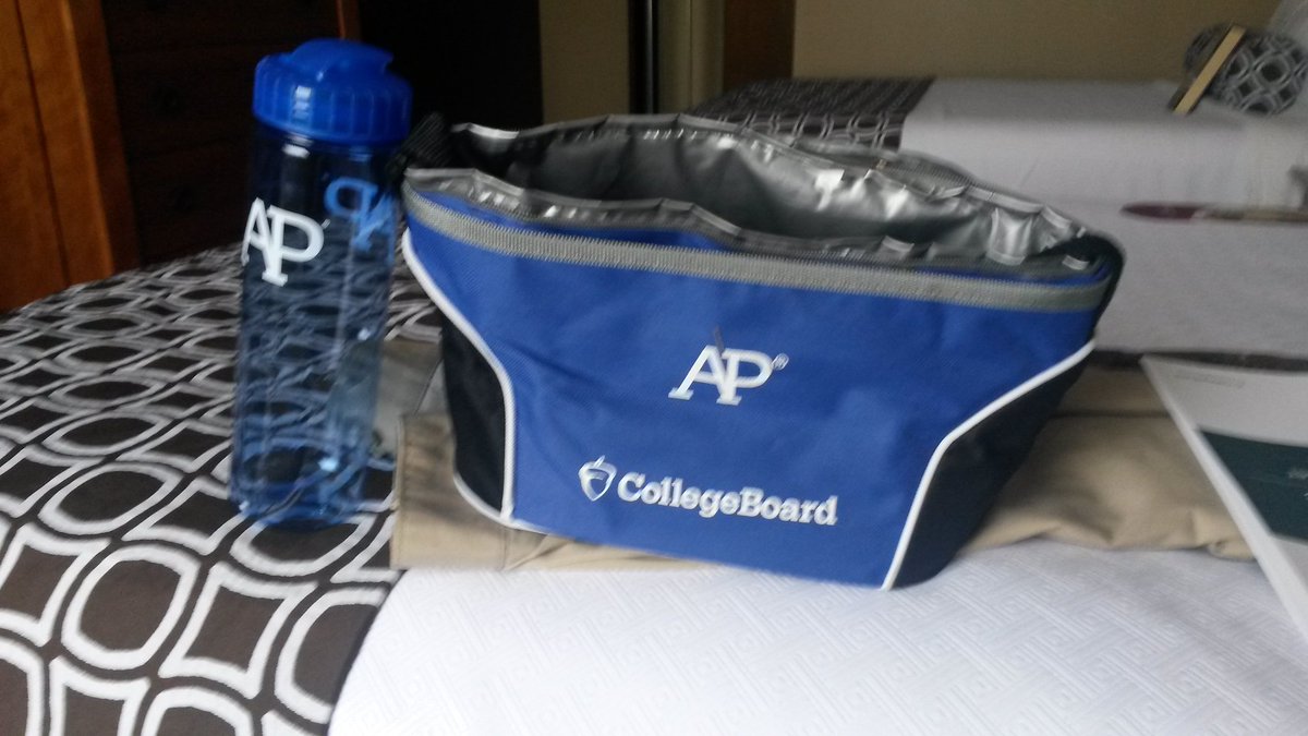 moorem_math's tweet photo. I'm ready for the AP Stat reading. This year's welcome gift, a water bottle and lunchbox. #apswag https://t.co/8vayFRiX2n