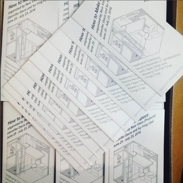 apexart's tweet image. Look what arrived in the post today! .@RearViewProject&apos;s How to Make Space #hongkong #exhibition brochure!