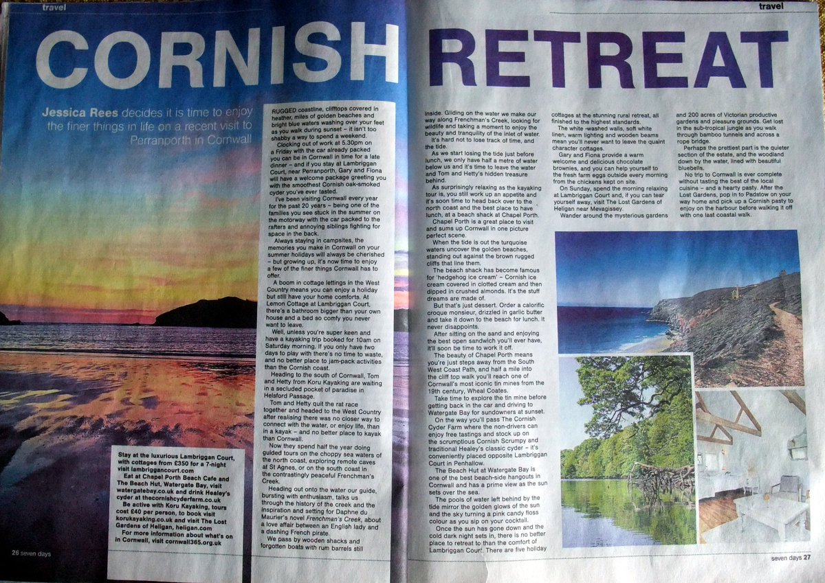 Great review of Cornwall in <a href="/Bournemouthecho/">Bournemouth Echo</a>, including a bit about us, @KoruTom, <a href="/RattlerCyder/">Rattler Cyder® 🐍</a> and <a href="/Cornwall_365/">Cornwall 365</a>