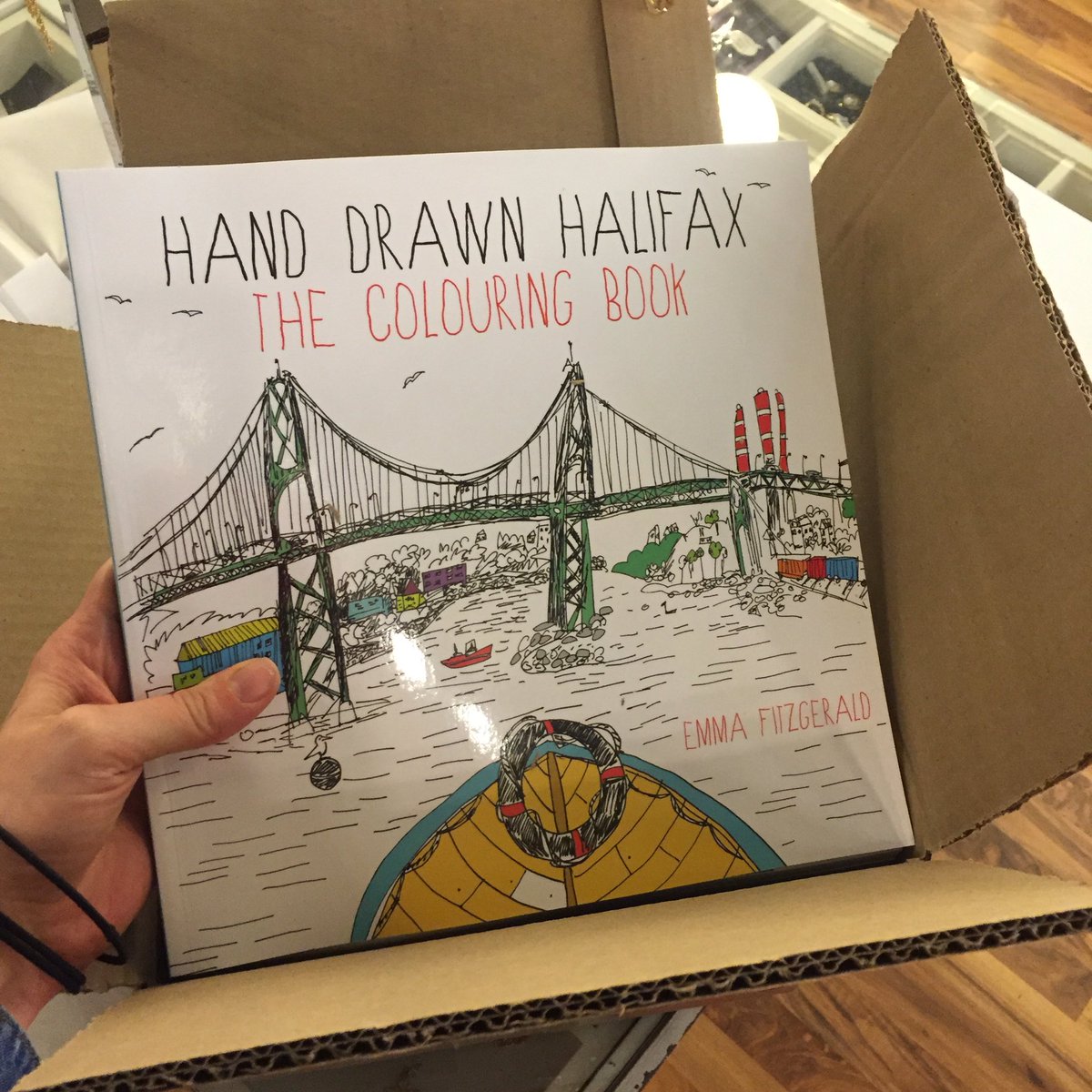 BiscuitGeneral's tweet image. Eeee *Hot off the press* @emmafitz_art #HandDrawnHalifax: The Colouring Book #sharpenyourpencils #greatgiftsunder20