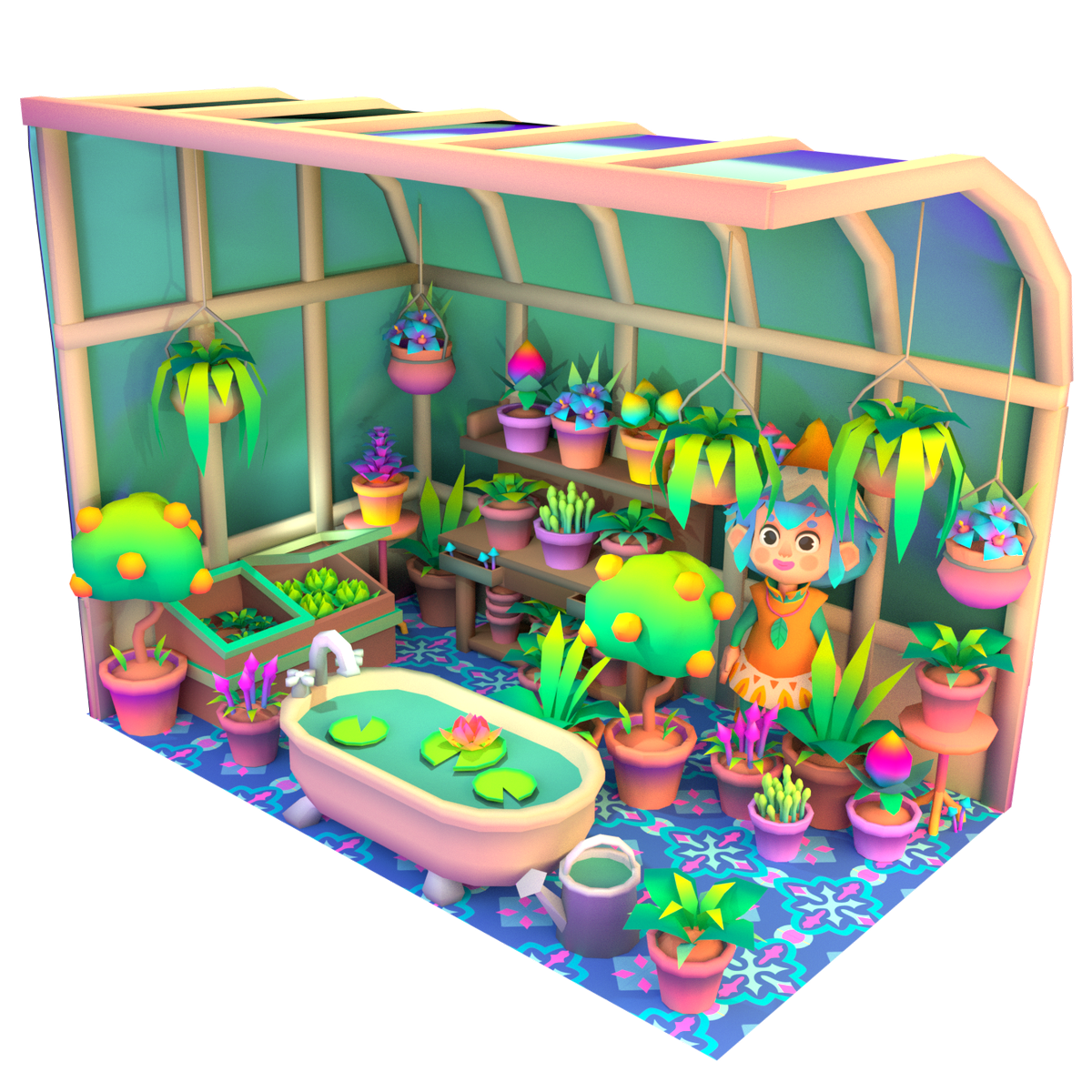 marcelaylucin's tweet photo. Greenhouse #blender #3d #lowpoly #plants #garden #grenhouse https://t.co/lpPbm798jp