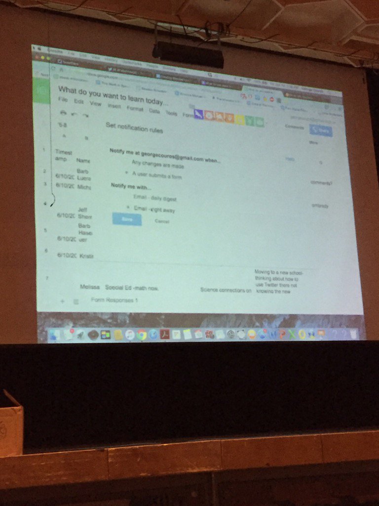 ulrichedu's tweet photo. You can set up notifications so that you are emailed every time someone fills out google form! Solid. #fallsprideGC https://t.co/jHNnyANm3z