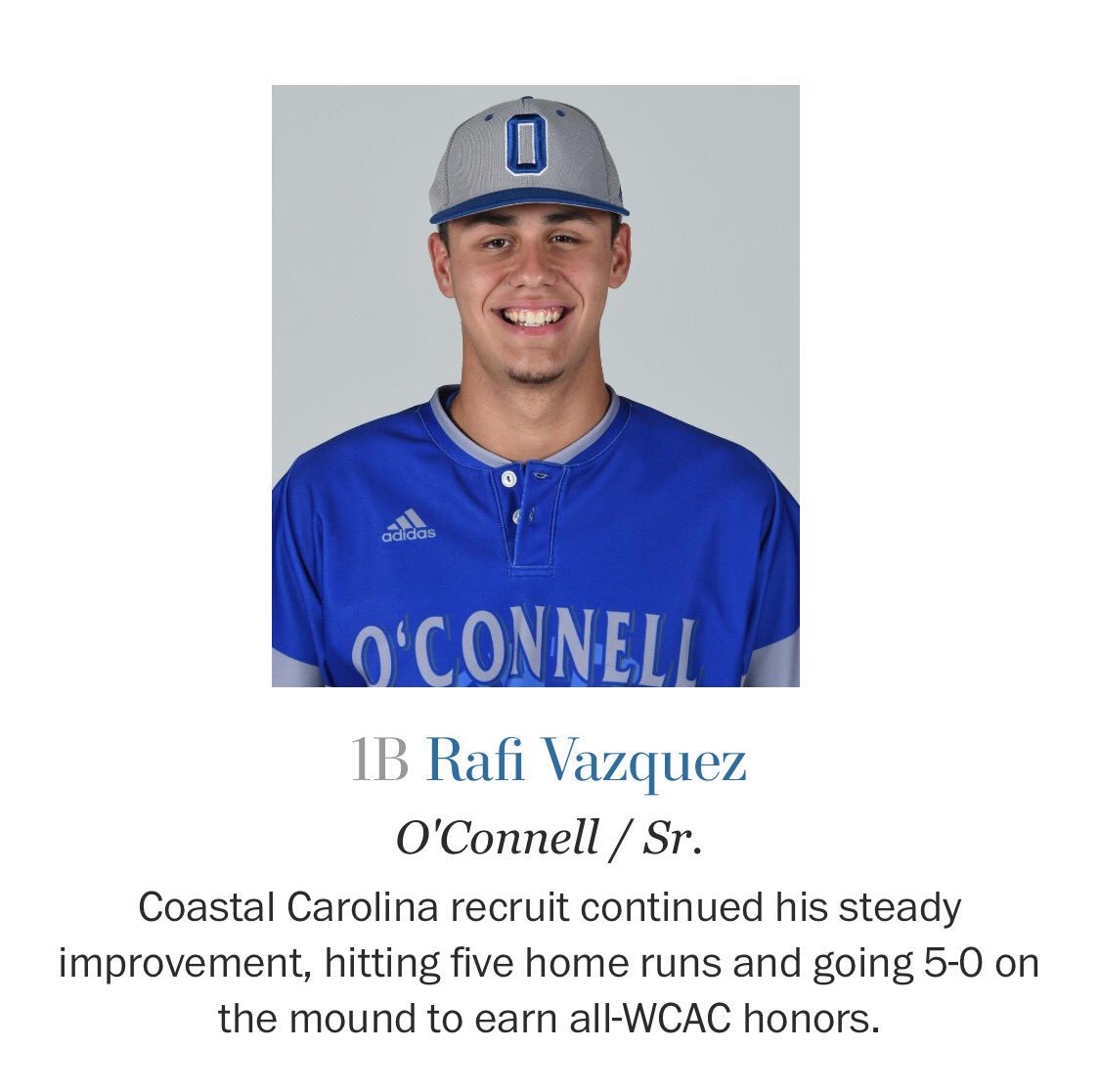 STARSBASEBALLVA's tweet photo. Congratulations @rafivazquez16 @DJOBaseball (Coastal Carolina)
Washington Post
All-Met First Team https://t.co/lf1X3ifzT5