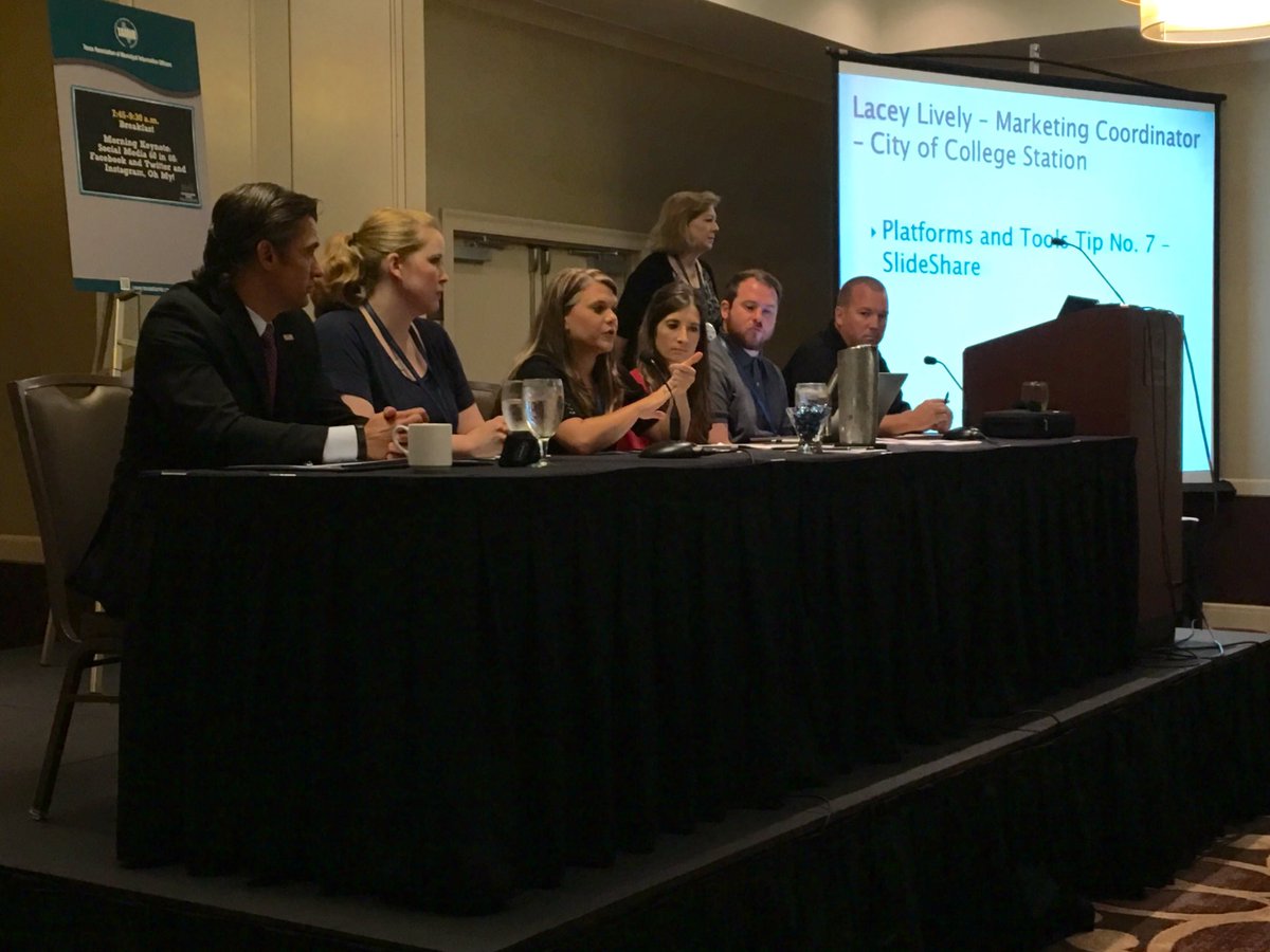 jaysocol's tweet photo. .@LivelyLace and fellow panelists sharing social media best practices at #TAMIO16. https://t.co/U87QWshru8