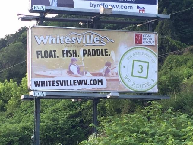 MikeGwinn2's tweet photo. 11 billboards courtesy of @BrandJRNY urging people to visit Whitesville are now up in the Kanawha Valley! https://t.co/F0p0rzeJda