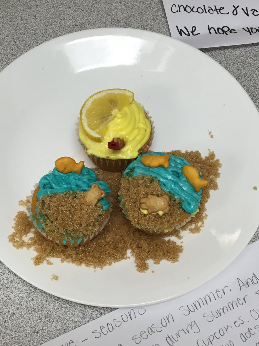 ThomasTechEd's tweet photo. I got to judge this awesome cupcake wars project in @MrsFerris_UMS's classes! Awesome project! #umscte #fcpscte https://t.co/XiF27MoiRh