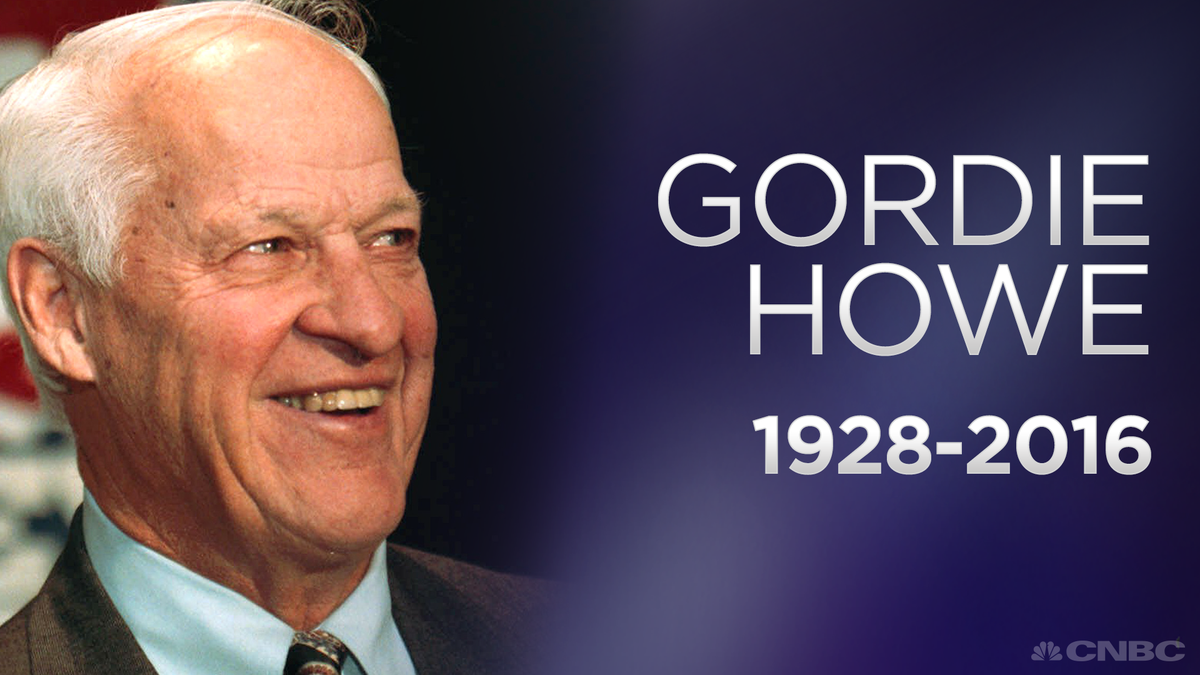 CNBCnow's tweet photo. Legendary hockey player Gordie Howe has died at 88. https://t.co/4o1KGfCF0c