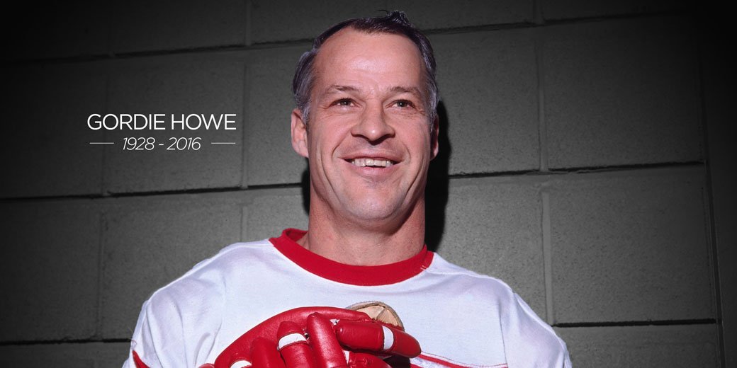 Today the hockey world lost a role model and legend. Thank you for your contribution to the game, Mr. Hockey.