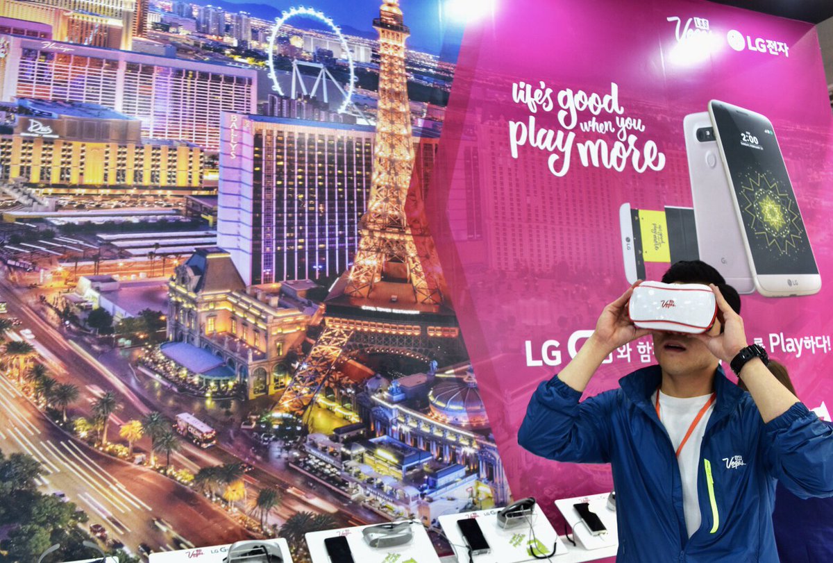 LVCVA's tweet photo. .@LVCVA partners with @LGUplus to bring Vegas virtual reality content to the Hana International Travel Show in Seoul https://t.co/wR3RMwnJkJ