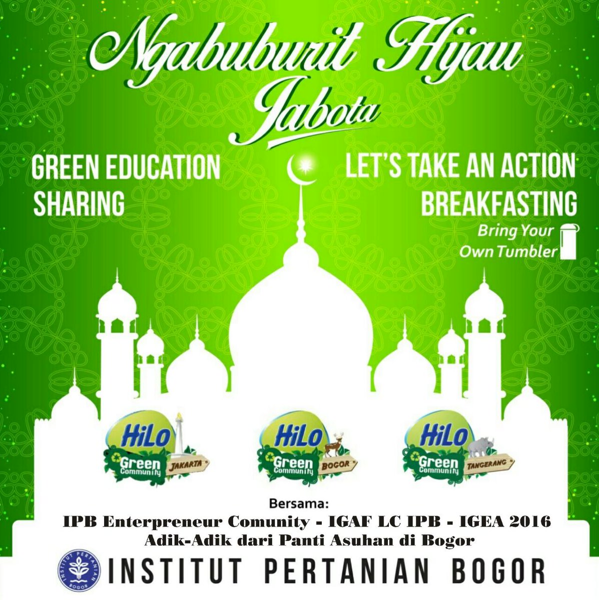 HiloBGR's tweet photo. Day : Saturday, 11 juni 2016
15.30 WIB @Koridor GKA IPB

#HGCBGR #HGCJabota #GreenBooster #GreenAction #GreenVirus https://t.co/sqmwAA19Z9