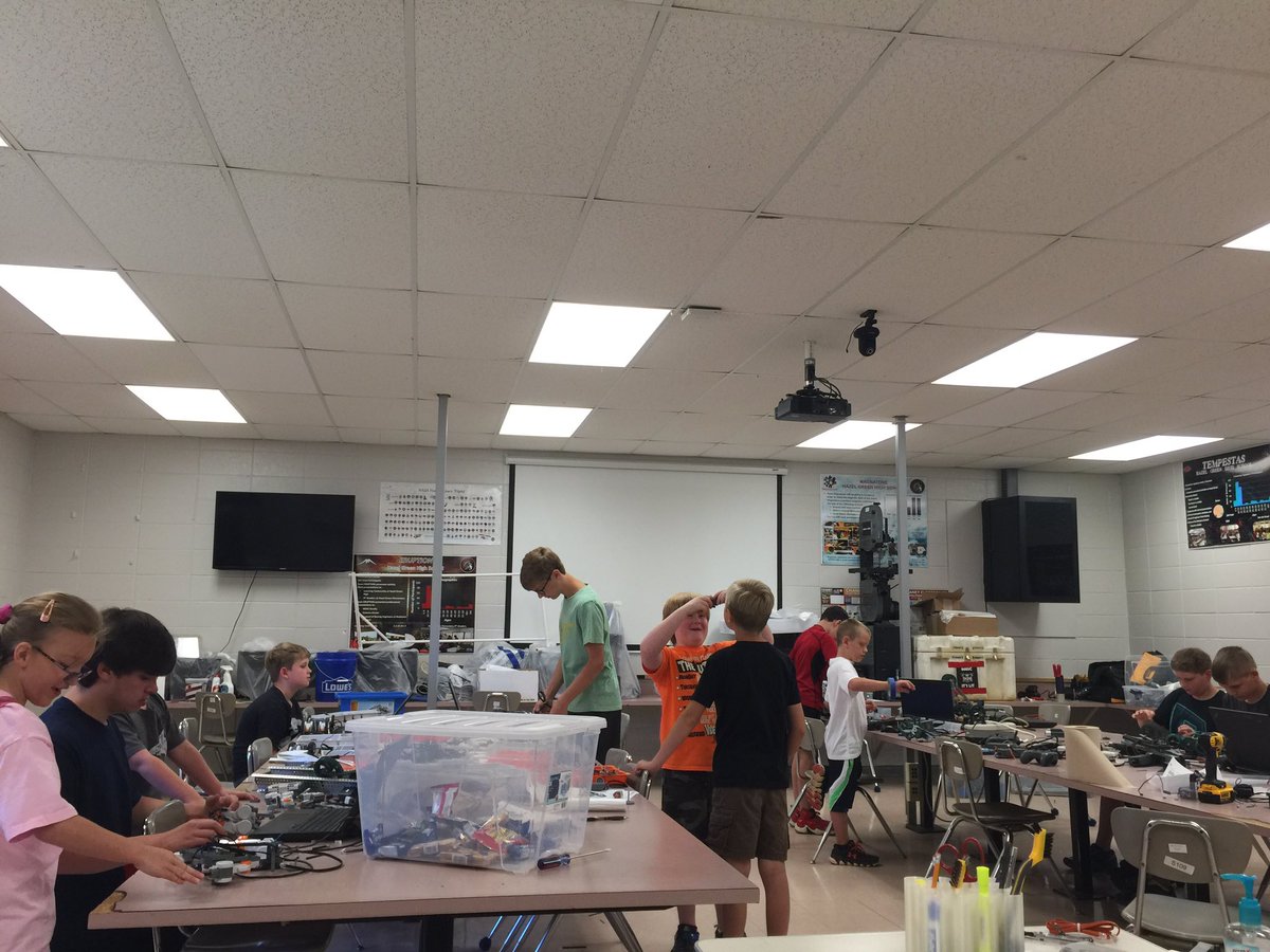 Day 5 of robotics camp. We are building race cars today