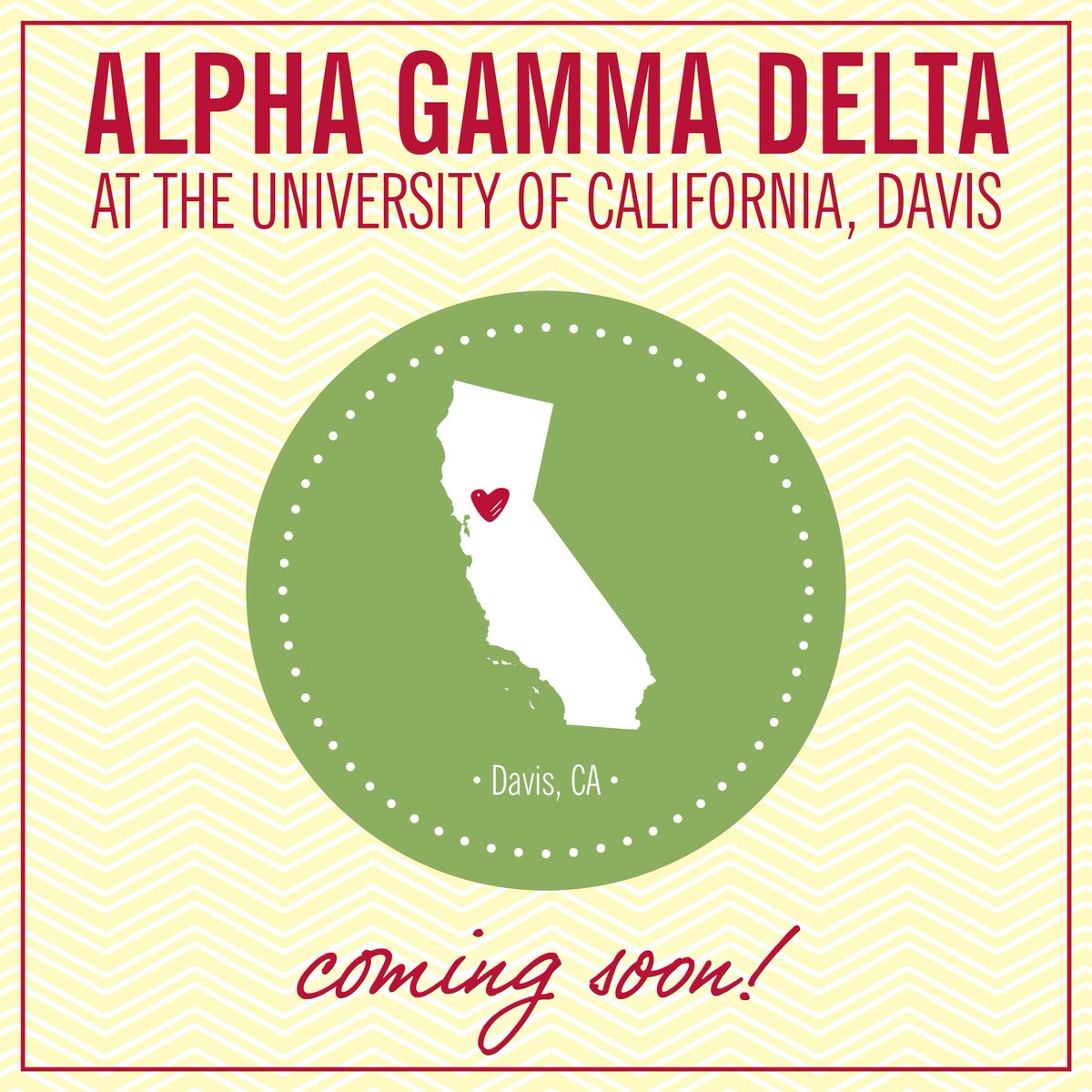 alphagammadelta's tweet photo. We're excited to announce that Alpha Gamma Delta has been invited to join @ucdpanhellenic in 2019! #GoAlphaGam https://t.co/3IKFcPujqw