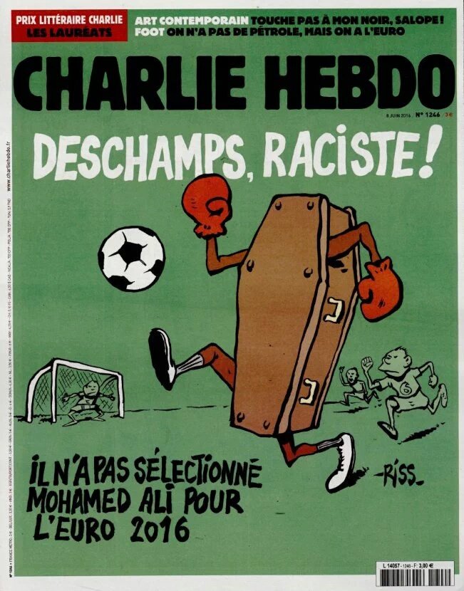 souamesfarah's tweet photo. When you think you've seen it all with #CharlieHebdo it gets worse such a cheap racist paper ! https://t.co/GlNE0xZc29