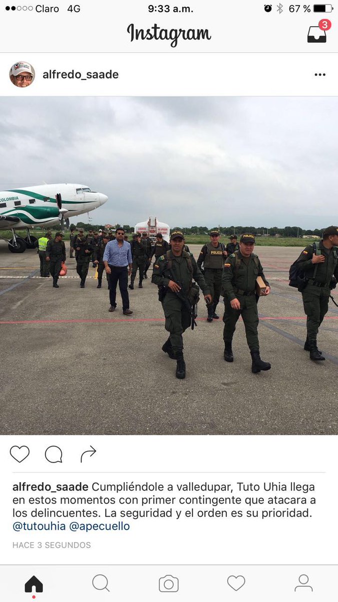 apecuello's tweet photo. Llega el FUCUR a @Valledupar Primer contingente Fuerzas Urbanas. Gracias al General Nieto por cumplirnos ➕SEGURIDAD https://t.co/qH9wfYHH7D