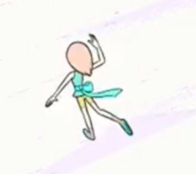 Pearl (dancing away from her problems)