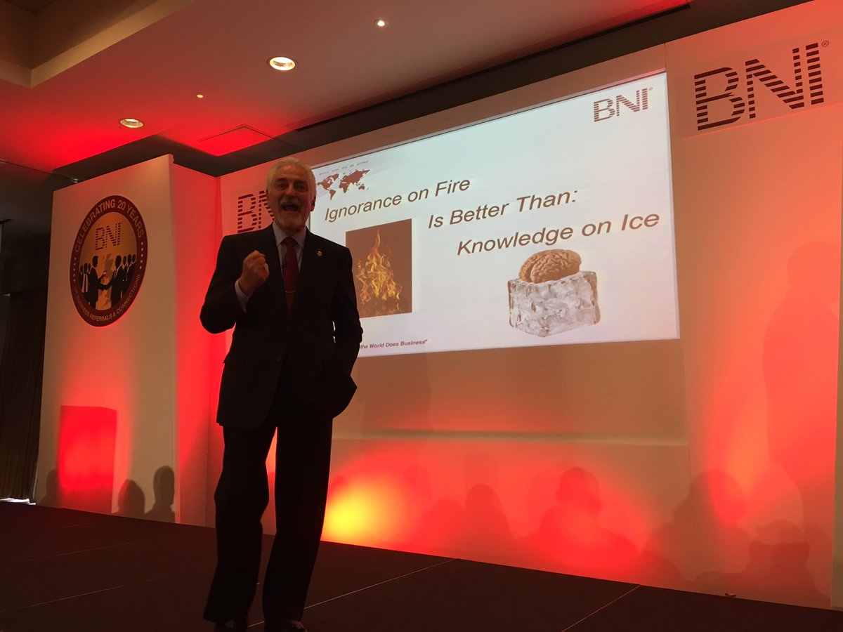 mcsquareltd's tweet image. Ignorance on fire is better than knowledge in ice! @IvanMisner @BNI_National #BNIUKis20 #BNIDC16