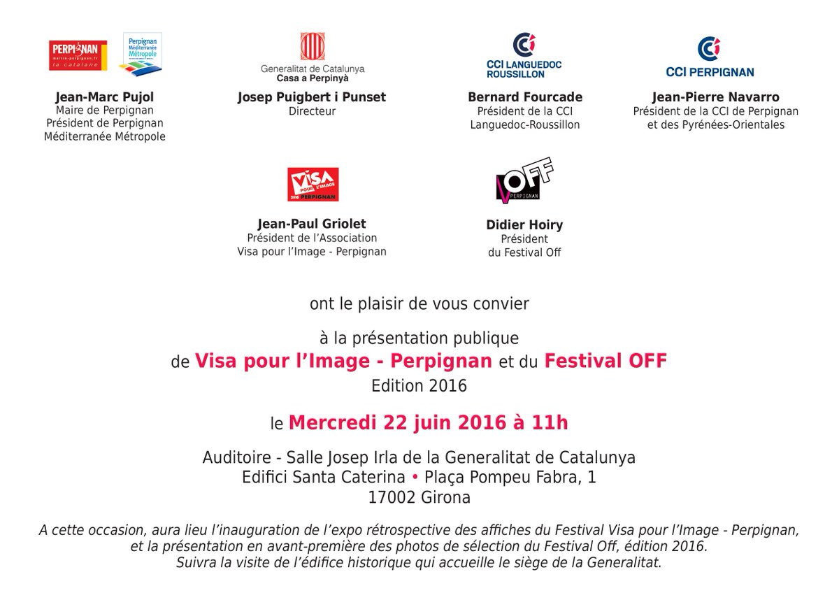 ActTransfront's tweet image. "VISA POUR L'IMAGE" fa la seva promoció a Girona ! #transfronterer @puigbertjosep @cciperpignan