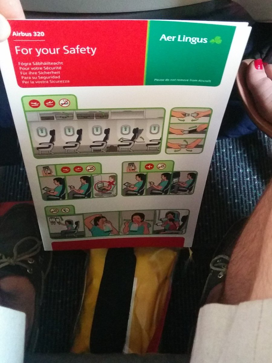 och29's tweet photo. @AerLingus Told 3 times my bag is too large until it fit in the guide, yet now in the hold &amp; my lifejacket on floor https://t.co/gRJTLrVj62