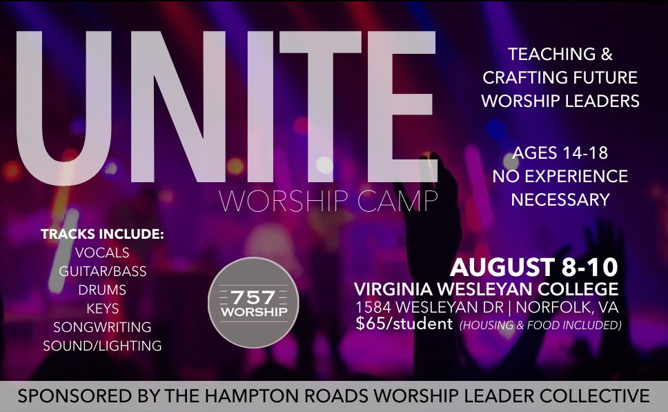 HRWorship's tweet photo. Price goes up on Wednesday! 3 days of Worship leader training for students for only $65. https://t.co/ZyWDl3oBU9 https://t.co/dT0rn5sEi9