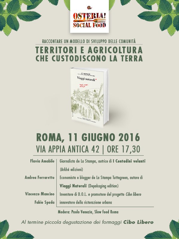 <a href="/ecocentrico/">ECOCENTRICO</a> @EcoSost <a href="/Ecofriends_It/">Ecofriends</a> <a href="/EcoEcologia/">Ecoseven</a> I CONTADINI VOLANTI PER SALVARE LA TERRA – Roma 11 giugno 17.30