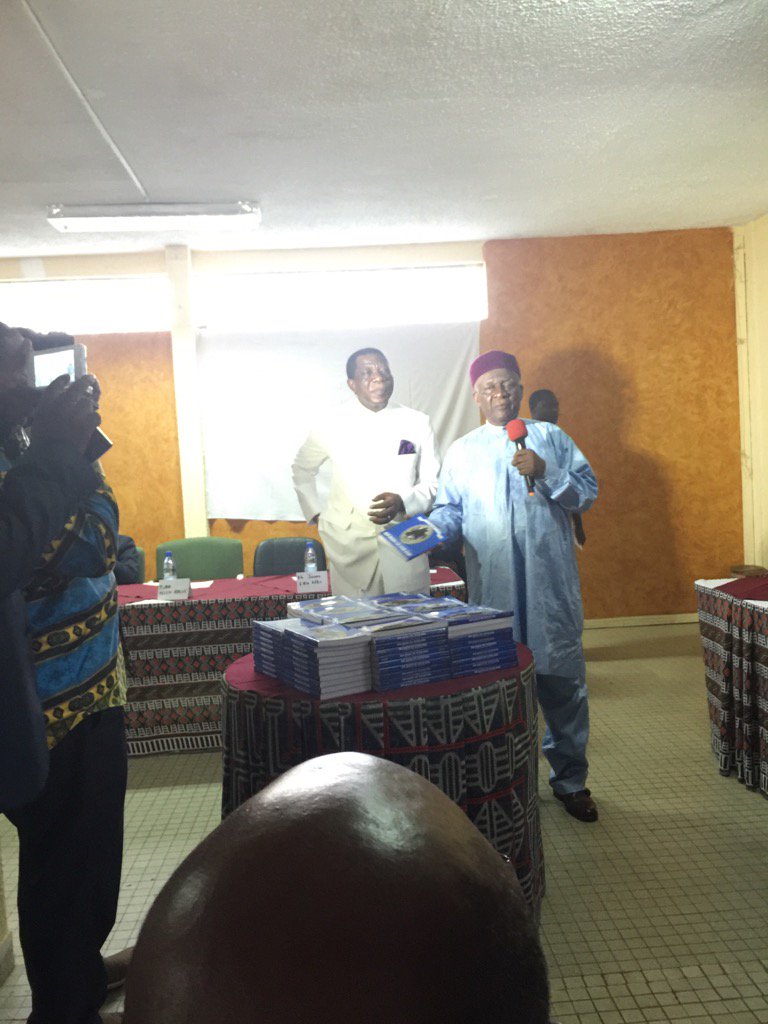 At the book launch in Ayaba. "Nico Halle as I know him"