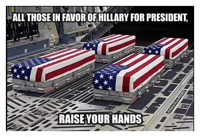 ScottBaio's tweet photo. Those that vote 4 @HillaryClinton have zero respect 4 our Vets or US flag. @realDonaldTrump @seanhannity https://t.co/vQph652fSV
